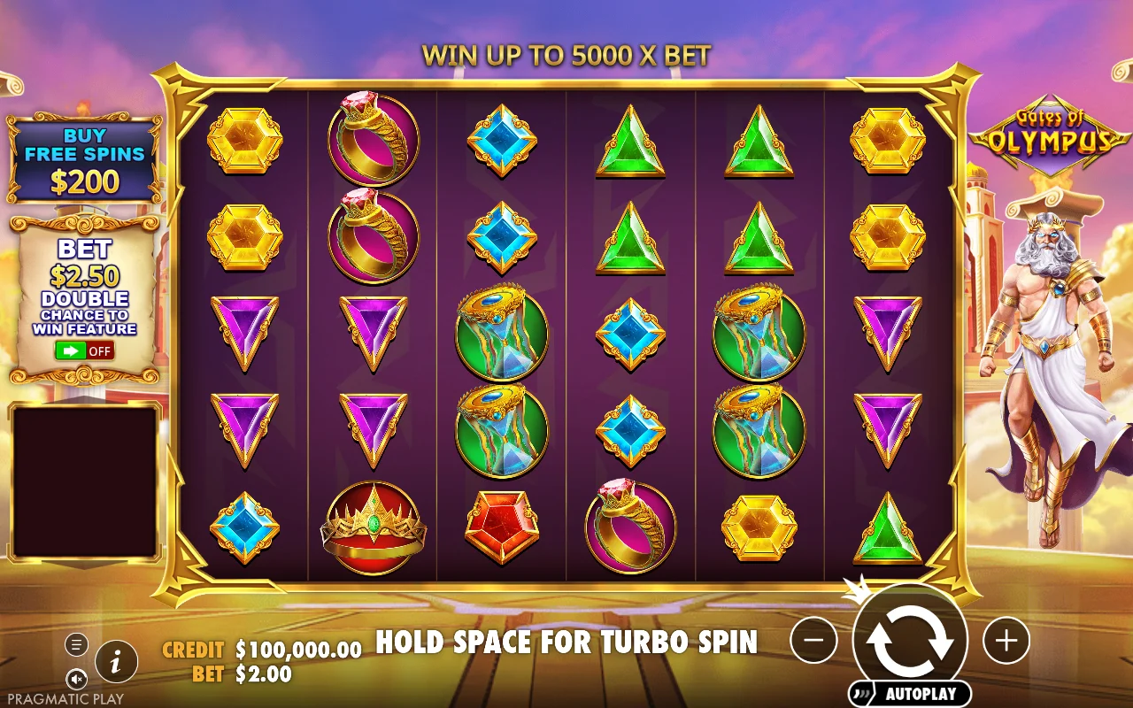 Screenshot demo Gates of Olympus